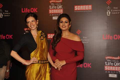 Kalki Koechlin and Huma Qureshi was seen at the 20th Annual Life OK Screen Awards