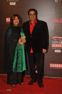 Subhash Ghai with his wife at the 20th Annual Life OK Screen Awards