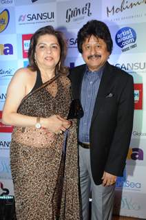 Pankaj Udhas and his wife were seen at the Music Mania Event