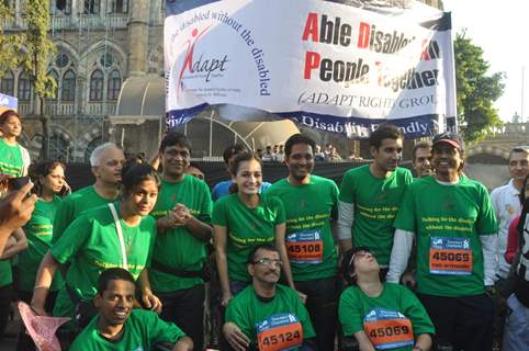 Dia Mirza was at the Mumbai Marathon 2014