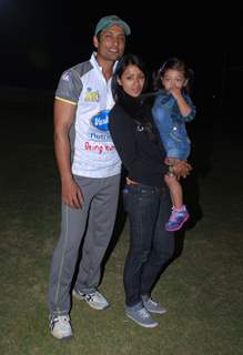Indraneil Sengupta and Barkha Bisht were at the Celebrity Cricket League friendly match