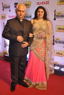 Ramesh Sippy and Kiran Juneja were seen at the 59th Idea Filmfare Awards 2013