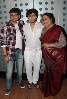 Sonu Nigam and Usha Uthup were at Happy Anniversary's music recording