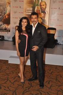 Ajaz Khan with a co-star at the Press Meet of Ye Rab