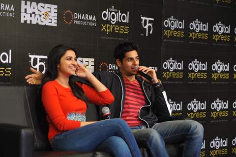 Parineeti and Sidharth at the Launch of film 'Hasee to Phasee' App