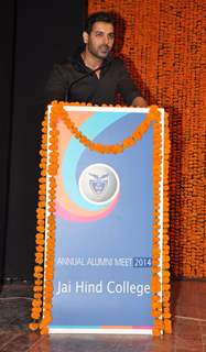 John Abraham addresses the 11th Annual Alumni Meet of 'Jai Hind College'