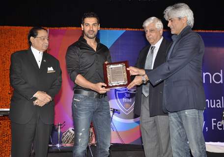 John Abraham felicitated at the 11th Annual Alumni Meet of 'Jai Hind College'