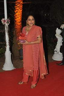 Anju Mahendroo was seen at Ahana Deol & Vaibhav Vora's Reception Party