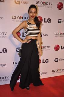 Malaika Arora Khan was seen at the LG OLED TV Promotional Event