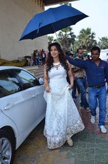 Juhi Chawla arrives for the Promotion of Gulaab Gang on Boogie Woogie