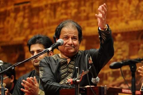 Anup Jalota performs at the event