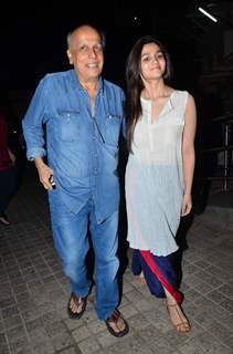 Mahesh Bhatt comes in for a screening of Highway