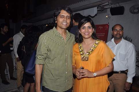 Nagesh Kukunoor and Sonali Kulkarni at the book launch