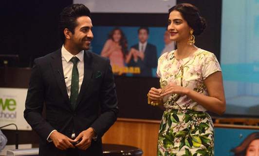 Sonam Kapoor and Ayushmann Khurrana at the Promotions of Bewakoofiyaan