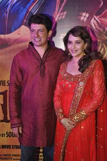 Madhuri Dixit and her husband at the Special Screening of Gulaab Gang