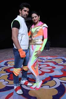 Ravi & Sargun during STAR PLUS' Holi Masti Gulal Ki