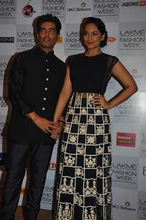 Manish Malhotra and Sonakshi Sinha at Lakme Fashion Week Summer Resort 2014 Day 1