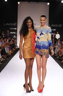 Vilvin Sabu with one of her creations at the LFW