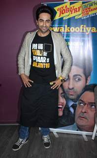 Ayushmann at the Promotions of Bewakoofiyaan at Cafe Coffee Day