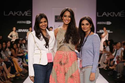 Jade with their Show Stopper Lisa Haydon on Lakme Fashion Week Summer Resort 2014 Day 3