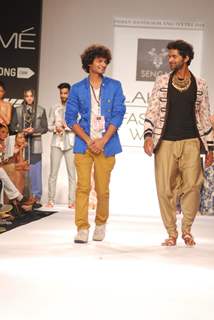 Purab Kohli with Lalit Sengar on Lakme Fashion Week Summer Resort 2014 Day 3