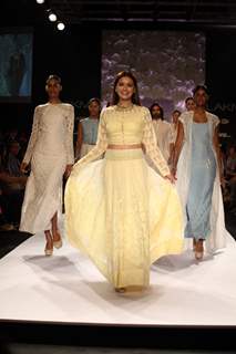 Dia Mirza in Anita Dongre's creation at Lakme Fashion Week Summer Resort 2014 Day 4
