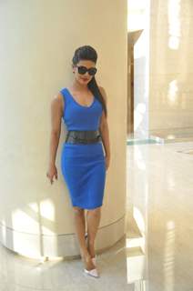 Priyanka Chopra poses at the launch of NDTV's first 2-in-1 channel