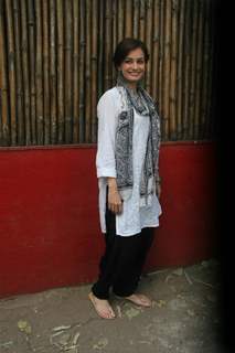 Dia Mirza was seen during Holi Celebrations