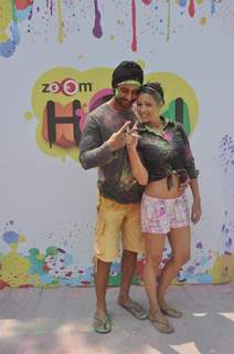 Indraneil Sengupta and Barkha Bisht at the Zoom Holi Party