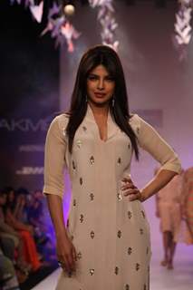 Priyanka Chopra walks the ramp for Neeta Lulla at the Lakme Fashion Week Summer Resort 2014