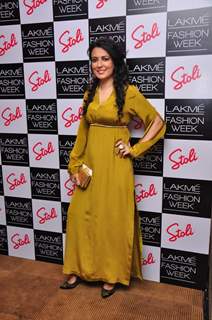 Mini Mathur was seen at the Lakme Fashion Week Summer Resort 2014 Grand Finale