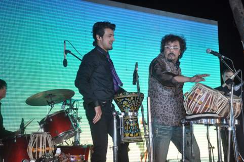 Sonu Nigam performs at the Music Launch of 'Jal'