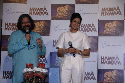 Sridevi and Amole Gupte was seen at the Trailer launch of Hawaa Hawaai