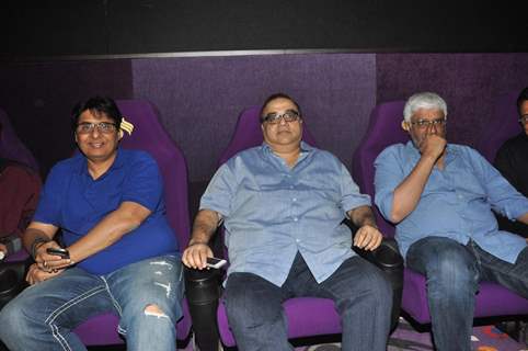 Vashu Bhagnani, Rajkummar Santoshi and Vikram Bhatt at the First Look launch of Happy Journey