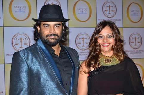 R. Madhavan and his wife were seen at the Launch of 'The Golden Era in India'