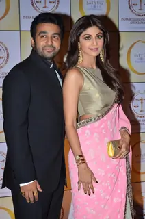 Raj Kundra and Shilpa Shetty were at the Launch of 'The Golden Era in India'