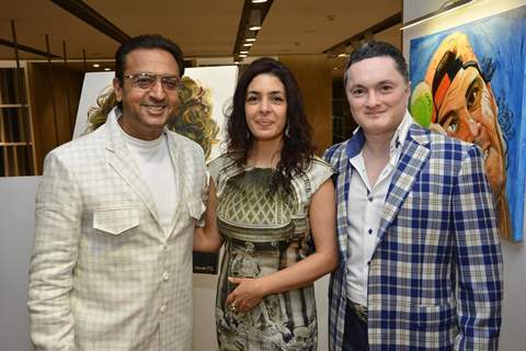 Gulshan Grover was seen at Nawaz Modi Singhania's art show