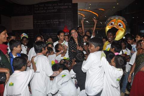 Sonakshi Sinha enjoys with the children at a special screeing of Rio 2