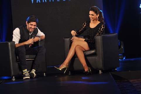 Deepika Padukone and Gaurav Kapur share a laugh