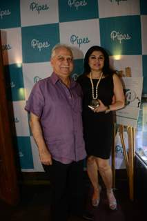 Ramesh Sippy and Kiran Juneja at theLaunch party of a new mobile news-tracker application Pipes