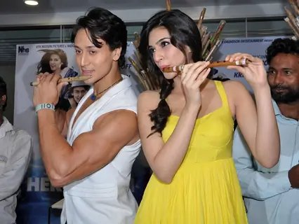 Tiger Shroff & Kriti Sanon at 'Whistle Bajja' song launch