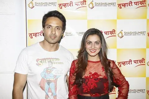 Iqbal Khan and Shraddha Arya at the party as Tumhari Paakhi completes 100 episodes