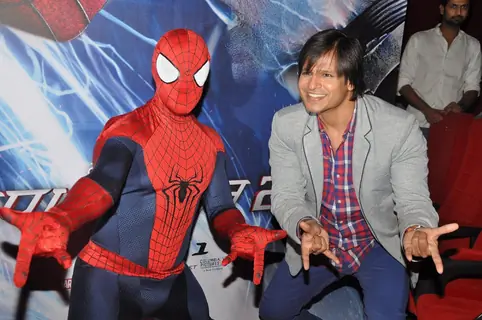 Vivek Oberoi meets Spiderman!