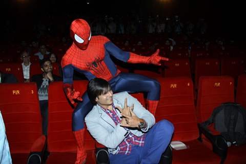 Vivek Oberoi meets Spiderman!