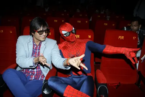 Vivek Oberoi meets Spiderman!