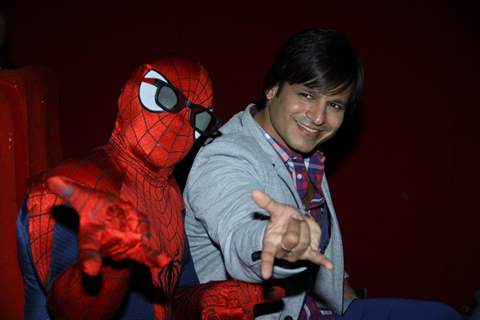 Vivek Oberoi meets Spiderman!