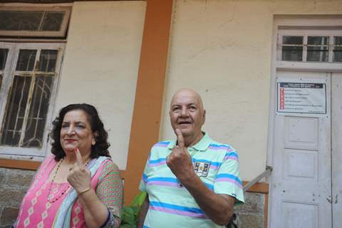 Prem Chopra shows his inked finger