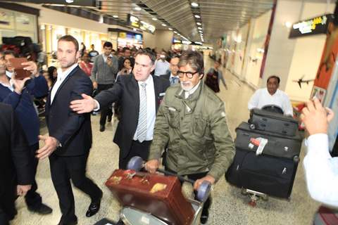 Amitabh Bachchan arrives at the IFFM 2014 at Melbourne