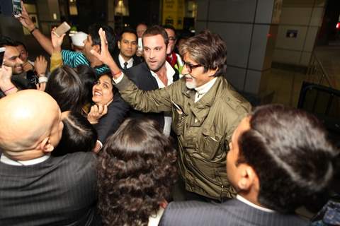 Amitabh Bachchan arrives at the IFFM 2014 at Melbourne