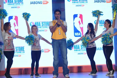 Abhishek Bachchan was at the Launch of NBA's first official online store in India